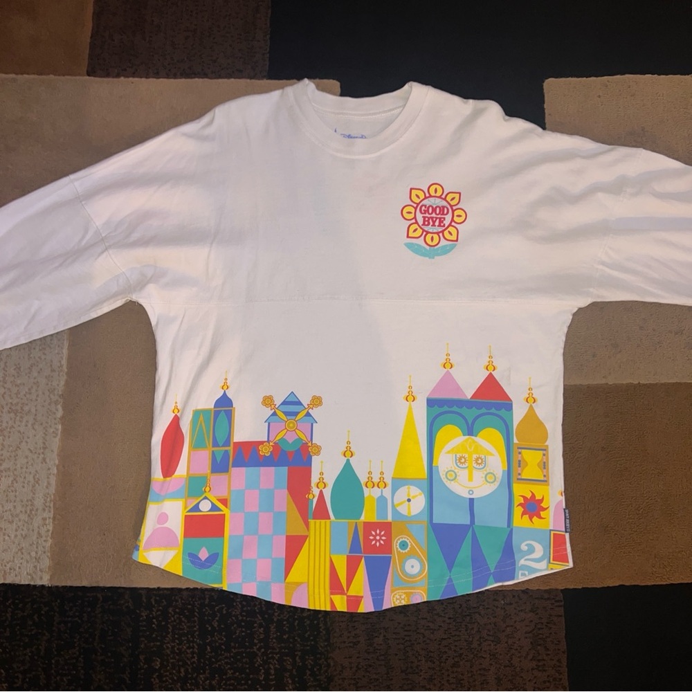 Disneyland Disney It's A Small World "Good-Bye" Spirit Jersey WOMEN's Size M